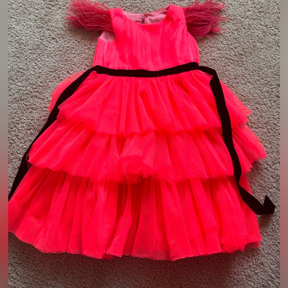 Girls Feather Formal Dress 4t/5t
